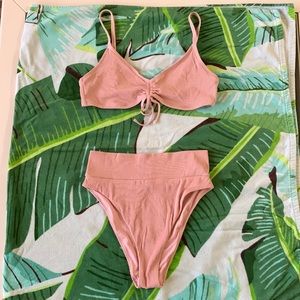 Aerie high waisted bikini bottoms (US M) and top (US L)..